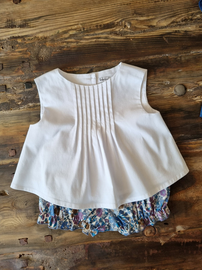 NUEVO Conjunto Bebé Blusa detalle tableado