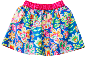 Falda redonda azul