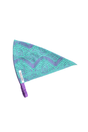 Pañoleta papel picado morado-verde