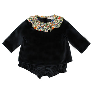Conjunto bebé terciopelo Marino