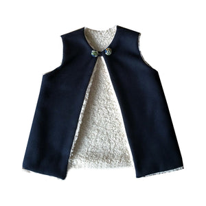 Chaleco reversible Paño y Borrega (marino)